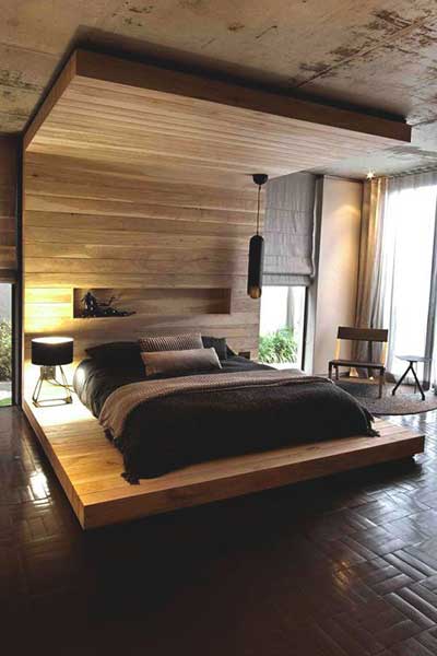 elegant wooden bedroom "width =" 400 "height =" 600