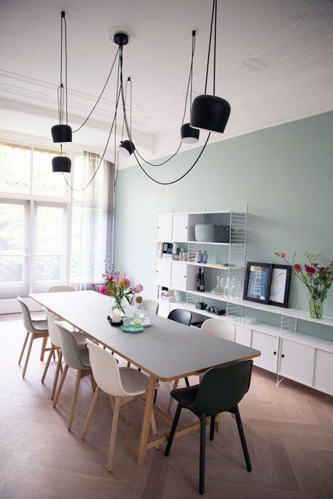 Modern spacious dining room interior design ideas "width =" 467 "height =" 700