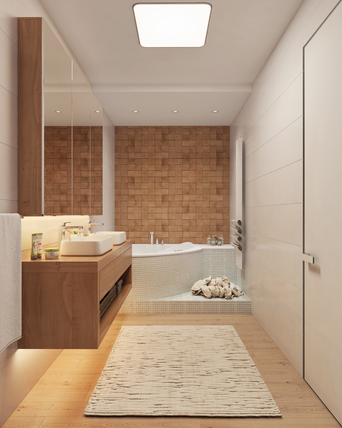 white luxurious bathroom design