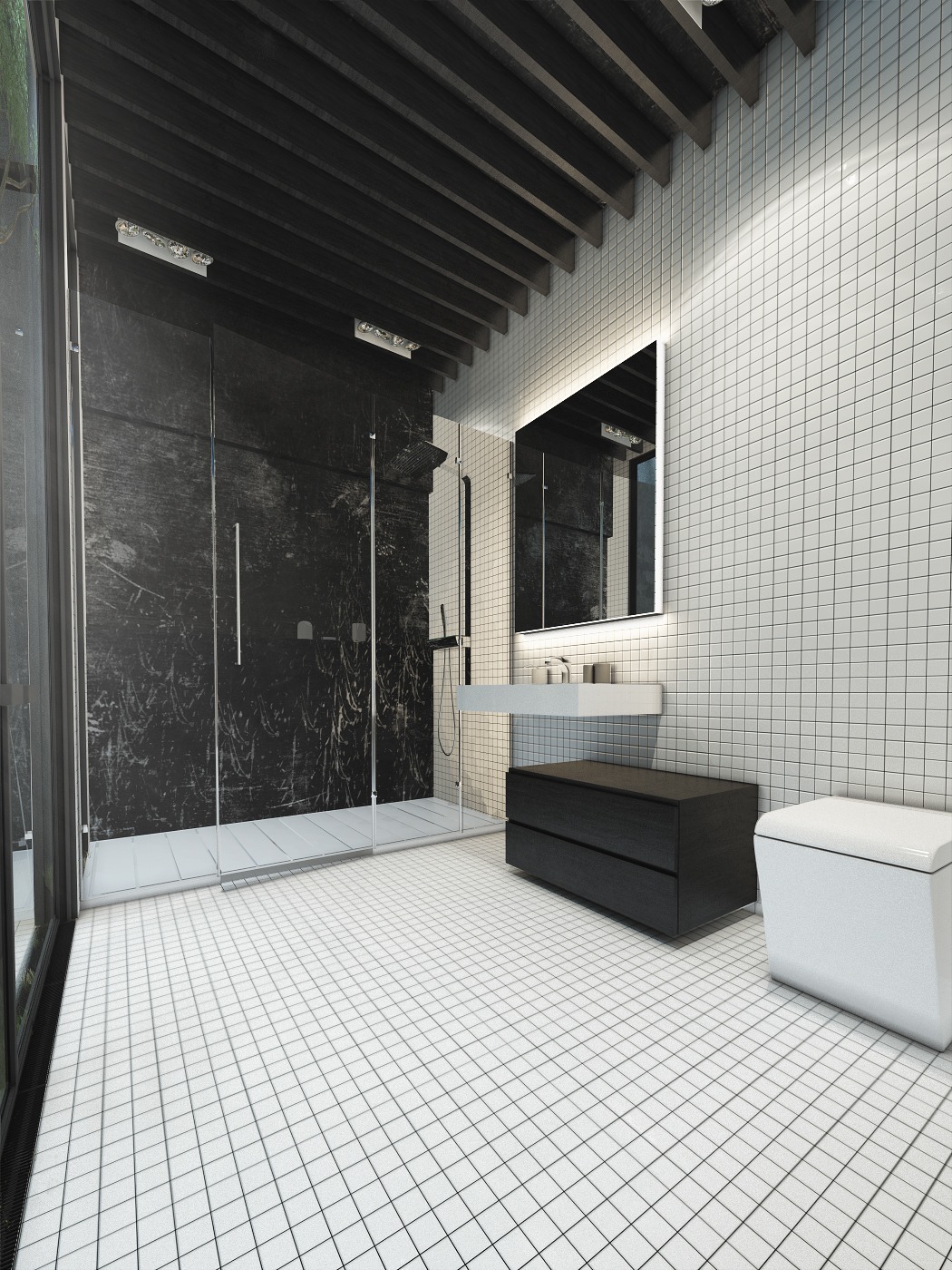 white tile bathroom "width =" 1050 "height =" 1400 "srcset =" https://mileray.com/wp-content/uploads/2020/05/1588516500_599_Decorating-Dark-and-White-Bathroom-Ideas-With-a-Cool-Design.jpg 1050w, https: //mileray.com/wp-content/uploads/2016/09/white-tile-bathroom-Stanislav-Kaminskyi-225x300.jpg 225w, https://mileray.com/wp-content/uploads/2016/09/white -fliesen-bad-Stanislav-Kaminskyi-768x1024.jpg 768w, https://mileray.com/wp-content/uploads/2016/09/white-tile-bathroom-Stanislav-Kaminskyi-696x928.jpg 696w, https: / /mileray.com/wp-content/uploads/2016/09/white-tile-bathroom-Stanislav-Kaminskyi-315x420.jpg 315w "Sizes =" (maximum width: 1050px) 100vw, 1050px