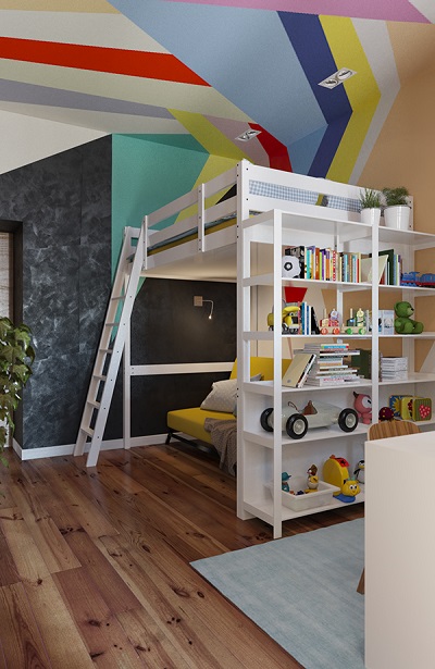 Modern design of the bunk bed with the colorful theme "width =" 400 "height =" 615 "srcset =" https://mileray.com/wp-content/uploads/2016/07/modern-desig-of-bunk-bed- using-farbfrohe-theme.jpg 400w, https://mileray.com/wp-content/uploads/2016/07/modern-desig-of-bunk-bed-using-colorful-theme-195x300.jpg 195w, https: //mileray.com/wp-content/uploads/2016/07/modern-desig-of-bunk-bed-using-colorful-theme-273x420.jpg 273w "sizes =" (maximum width: 400px) 100vw, 400px