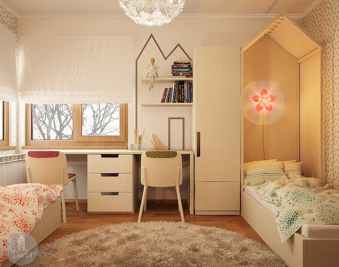 Soft and pastel color for bedroom design