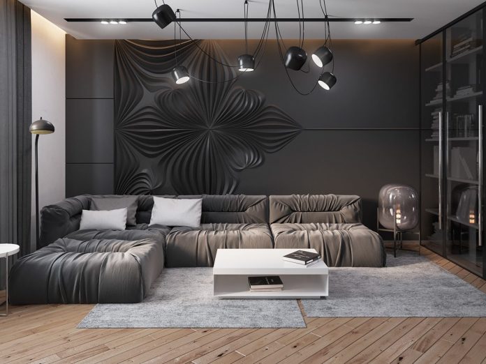 dark living room wall ideas