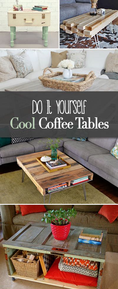 DIY Cool Coffee Table Ideas & Projects • The Budget Decorat