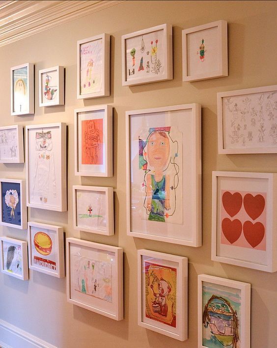 15 Ways To Display Kids Artwork In Your Home | Art wall kids, Kids .