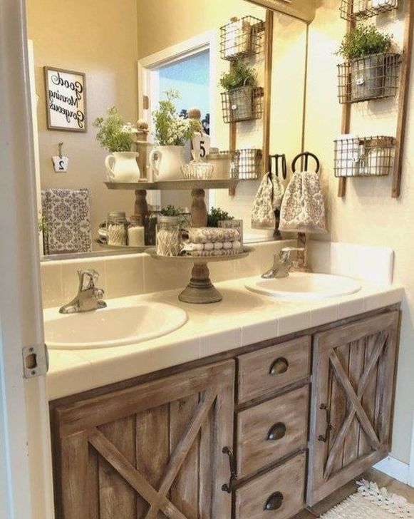 99 Lovely Farmhouse Bathroom Makeover Ideas To Try Right Now .
