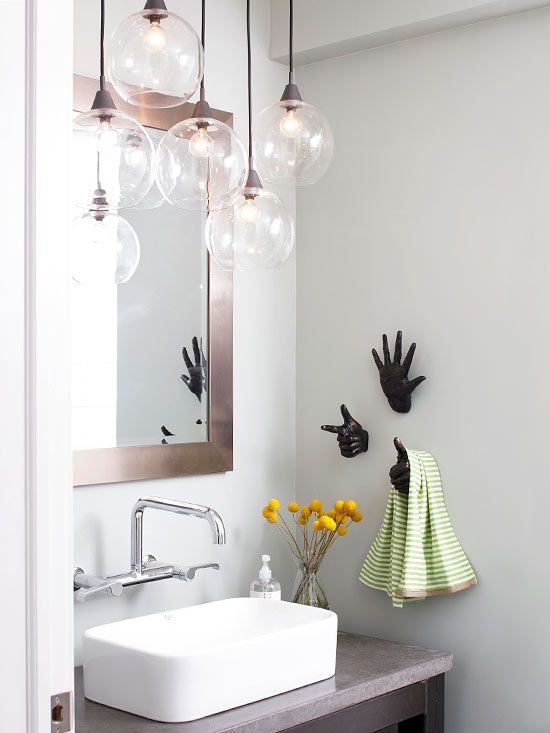 Bathroom Lighting Ideas | Bathroom chandelier, Small bathroom .