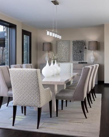 Beautiful dining room, gorgeous rug! (With images) | Modern dining .