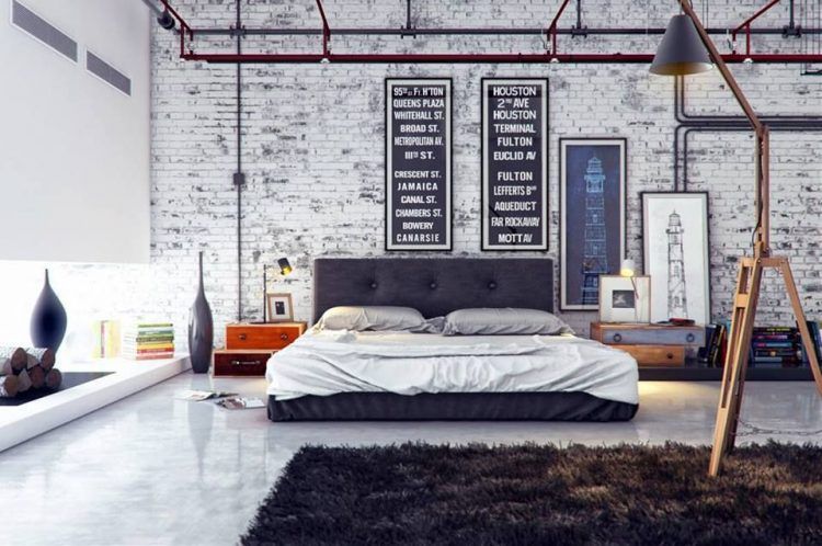 Beautiful Industrial Style Bedroom Ideas
