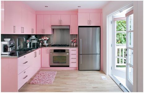 Image detail for -Pink Kitchen Cabinets - Simple House Design .