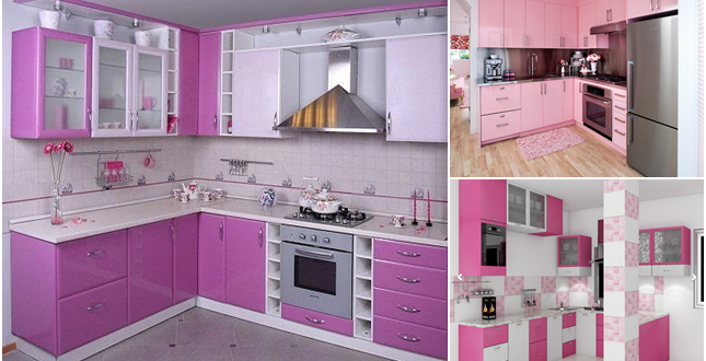 Beautiful Kitchen Designs in Pink | Modern kitchen design, Modern .