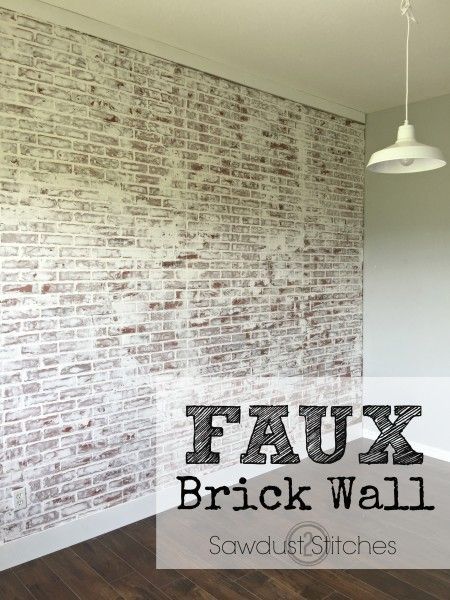 How to: Faux Brick Wall | Fake brick wall, Faux brick walls, Faux .