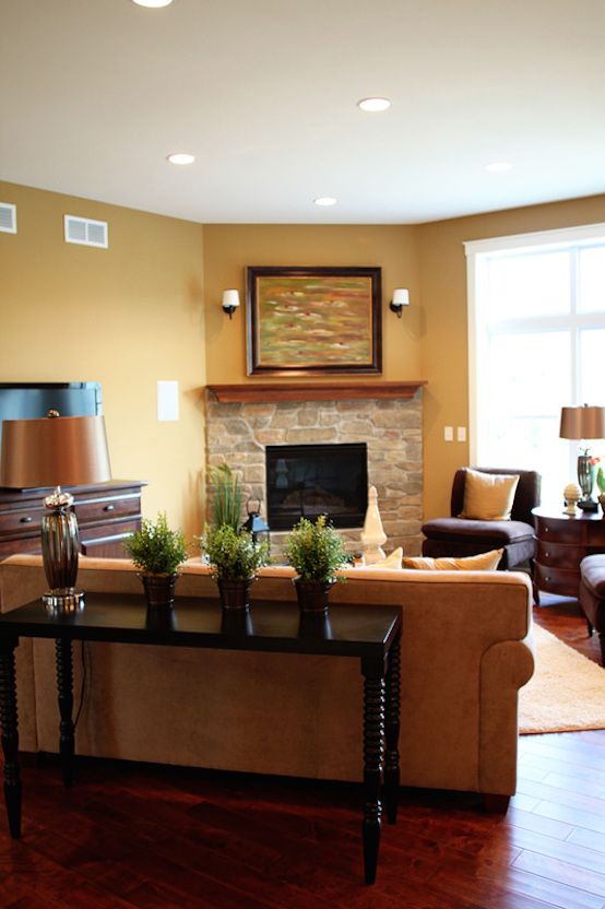 25 Corner Fireplace Living Room Ideas You'll Love | Corner .