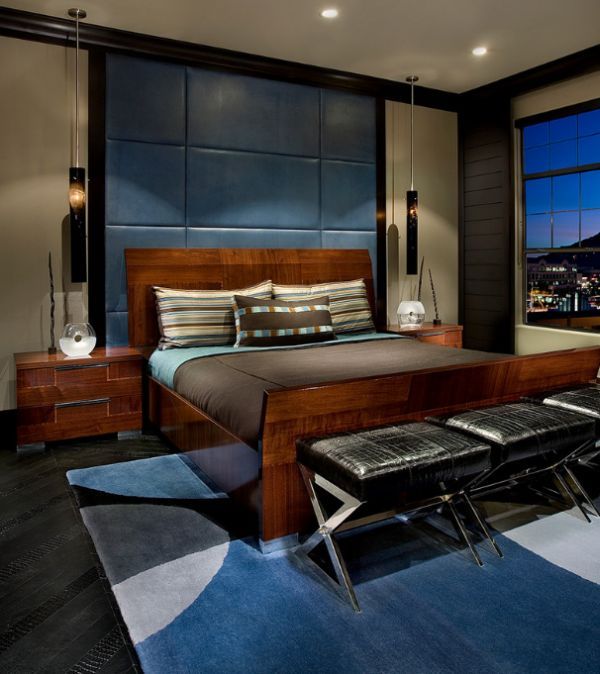 60 Stylish Bachelor Pad Bedroom Ideas | Luxurious bedrooms, Blue .