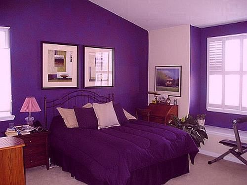 Dark Purple Bedroom Design color theme (With images) | Purple .
