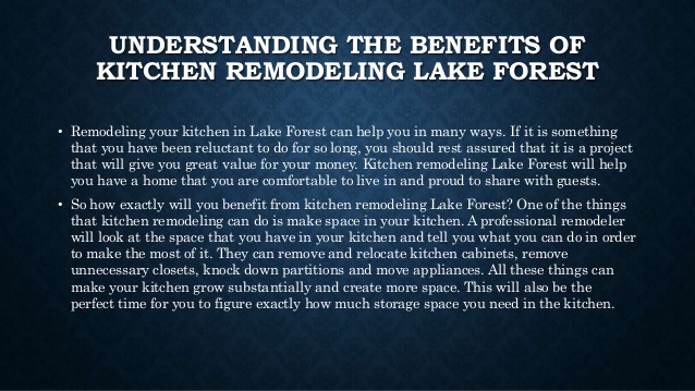 Understanding the benefits of kitchen remodeling lake fore