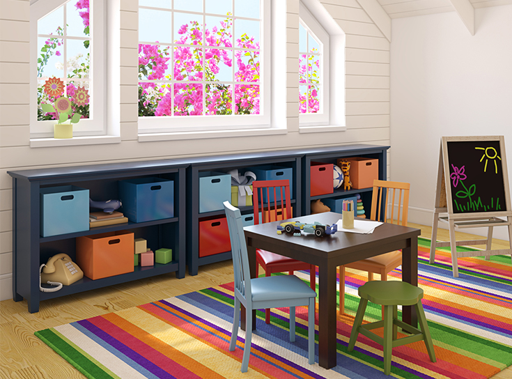 How To Design A Playroom: Ideas For Decorating The Kids Playroom .