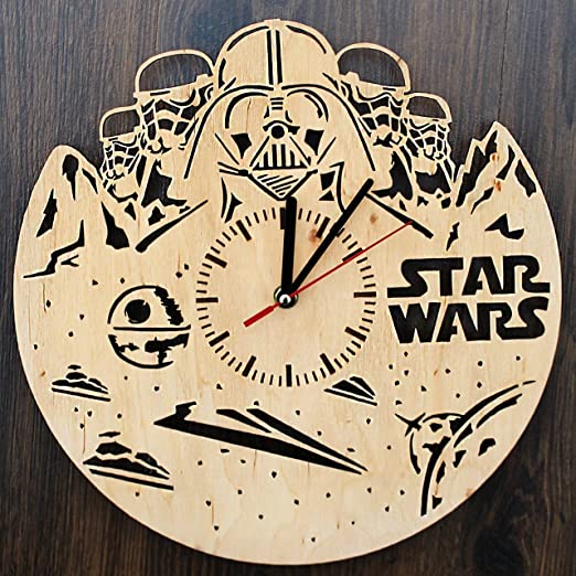 Amazon.com: Star Wars Characters Design Real Wood Wall Clock - Eco .