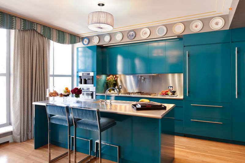 Kitchen Modern Kitchen Cabinets Blue On Throughout 44 Best Ideas .