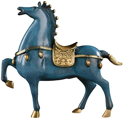 Amazon.com: Handmade Feng Shui Colorful Brass Horse Statue- Unique .
