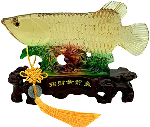 Amazon.com: Betterdecor Feng Shui Wealth Arowana Lucky Fish Statue .