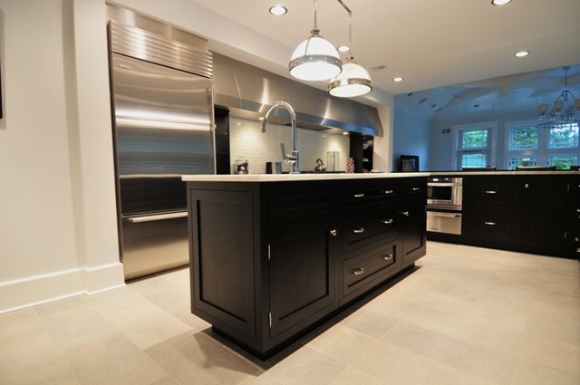 Black-Shaker-Styles-Kitchen-Cabinets | Shaker style kitchen .
