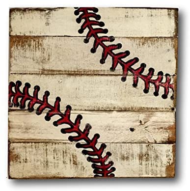 Amazon.com: Funlaugh Wood Baseball Sign Boy Bedroom Decor Sports .