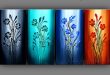 Beautiful Abstract Flower Group Oil Painting on Canvas for Home .