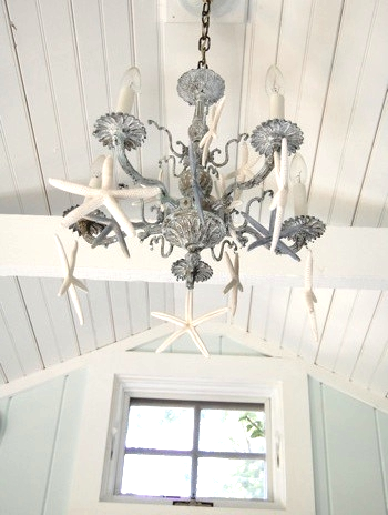 How to Decorate your Chandelier Beach Style | Beach chandelier .