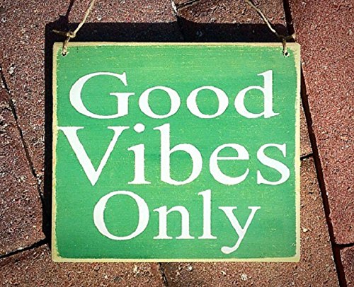 Amazon.com: 8x8 Good Vibes Only (Choose Color) Rustic Shabby Chic .
