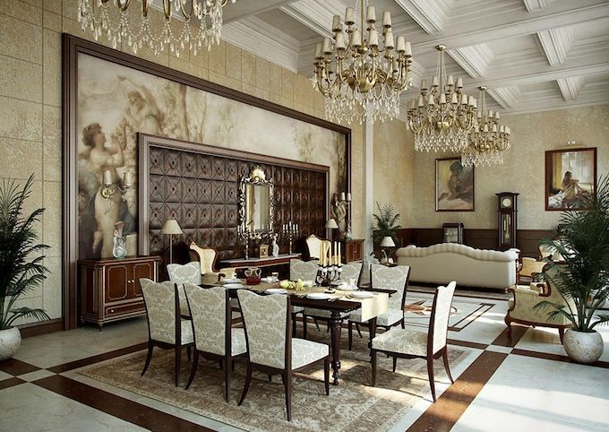 Traditional Interior Design | Modern dining room, Elegant dining ro