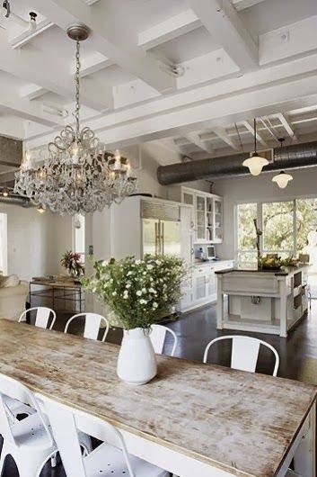 Farmhouse Style | Dining room design modern, Chic kitchen .