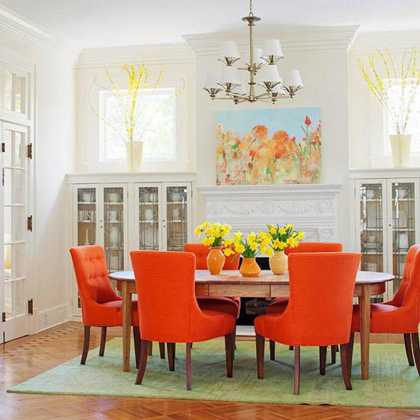 Colorful Dining Room Inspiration - Orange p