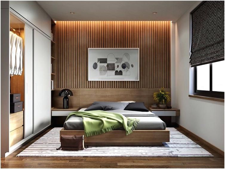 wood slat wall wooden slats modern bedroom walls (With images .