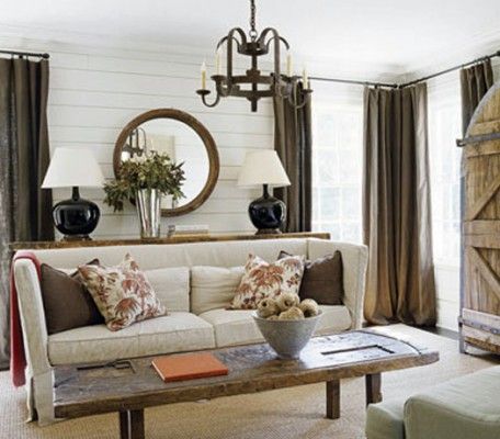 rustic modern living room | Mixing Modern And Rustic-Classic .