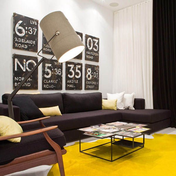 Black, White and Yellow Color Combination for Contemporary .