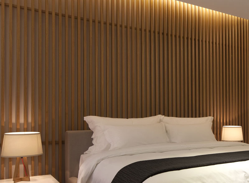 Bedroom Wall Design Idea - Create A Wood Slat Accent Wa