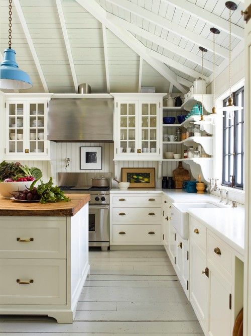 Two-Story Cottage: Charming Home Tour | Cottage kitchen decor .