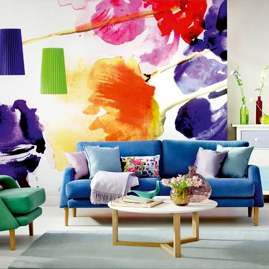 13 creative ideas for the design of the wall in the living room .