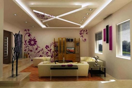 creative living room designs with False ceiling | Ceiling design .