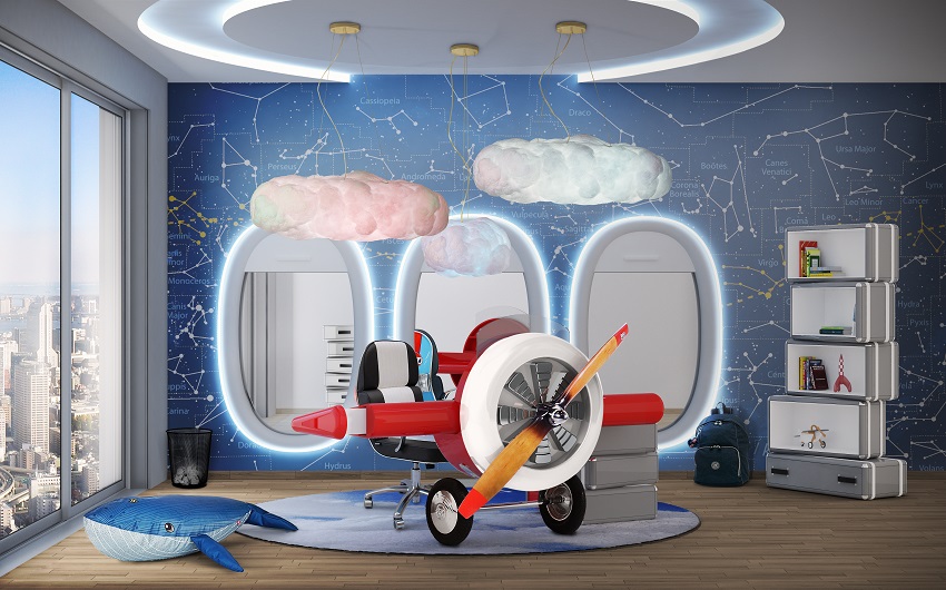 Kids' Room Design - Sky Collection for Little Pilots | Archi .
