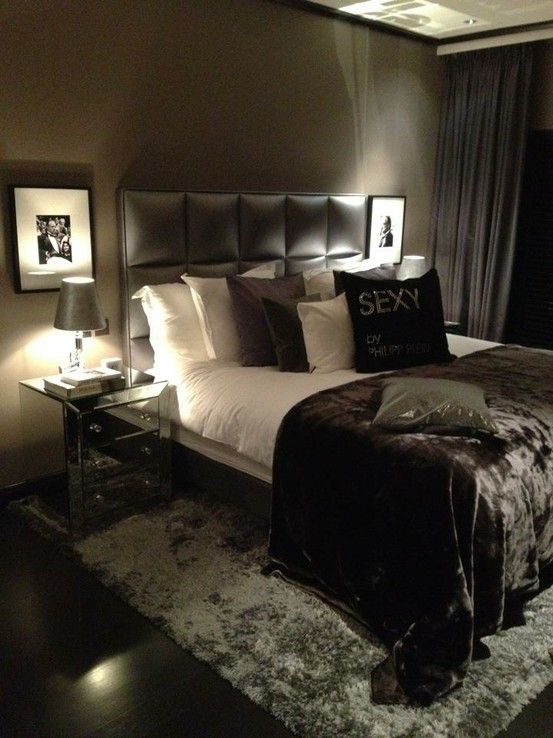 Love the dark colors very romantic! | Home bedroom, Bedroom .