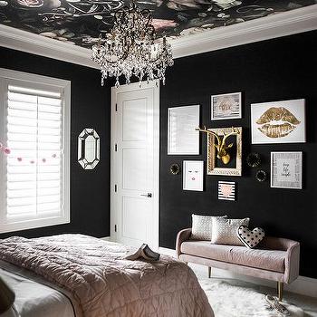 Pink And Black Girls Bedroom Design Ide