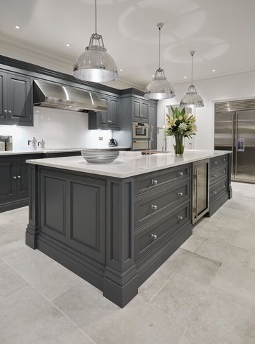 Luxury Grey Kitchen | Grey kitchen designs, Kitchen cabinet design .