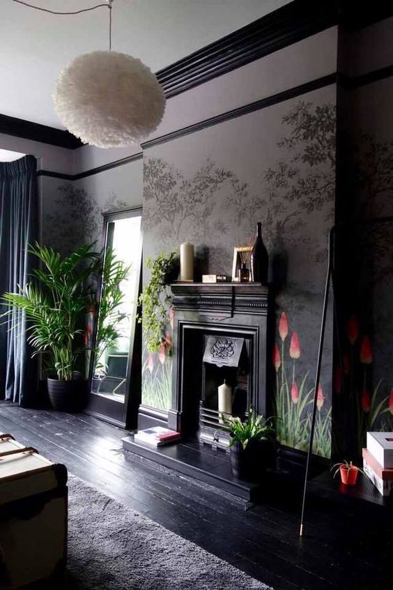 Dark Romance Interiors | Dark living rooms, Dark interiors, Home .