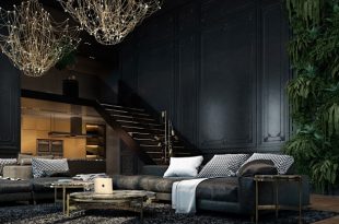 Decorating Living Room Walls With A Shade Of Dark Colour Ideas .