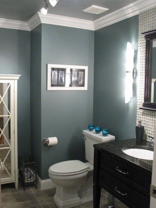 Infuse color for your small bathroom wall paint color ideas .