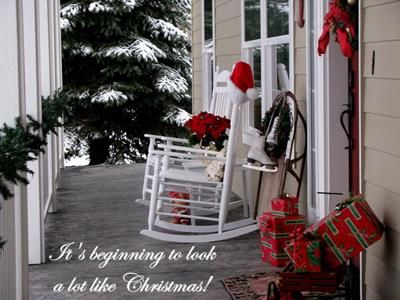 Holiday Porch Decorating Pictures - Winter | Christmas porch .
