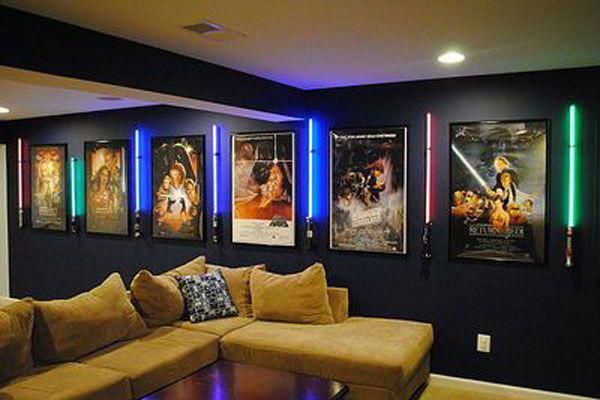 How to Make Your Own Man Cave | Home theater lighting, Home .