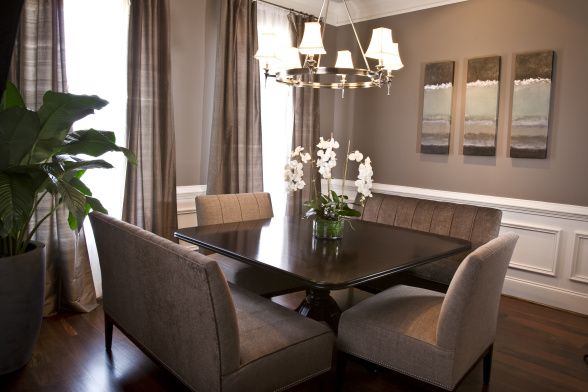The Nest - Home Decorating Ideas, Recipes | Taupe dining room .